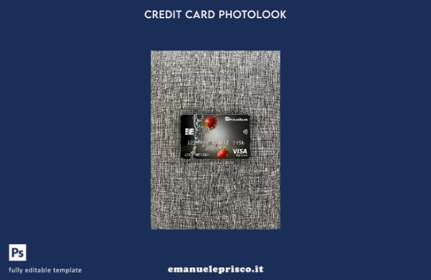 modello frontale photolook con carta di firma visto Ucraina PrivatBank stile ver
